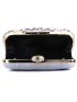 Mini Rhinestone Decor Satin Box Bag Glamorous