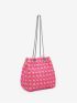 Mini Straw Bag Chain Strap Colorblock