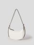 Minimalist Hobo Bag Pink Zipper Fashion Style