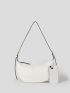 Minimalist Hobo Bag Pink Zipper Fashion Style