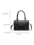 Small Square Bag Studded Decor Double Handle For Daily