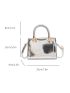 Letter Graphic Square Bag Mini Double Handle Funky
