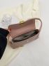 Medium Baguette Bag Solid Color Flap Design