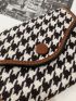 Houndstooth Pattern Small Wallet Fold Over