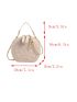 Mini Circle Bag Quilted Letter Detail Chain Strap