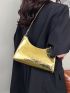 Medium Baguette Bag Crocodile Embossed Funky Style