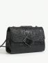 Mini Square Bag Crocodile Embossed Chain Strap