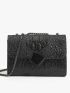 Mini Square Bag Crocodile Embossed Chain Strap