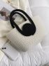 Colorblock Straw Bag Small Vacation