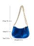 Crocodile Embossed Hobo Bag Funky Metallic Chain Zipper PU