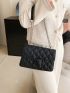 Small Square Bag Quilted Chain Strap Flap Design