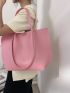 Pink Shoulder Tote Bag Double Handle Fashion Style