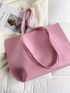 Pink Shoulder Tote Bag Double Handle Fashion Style