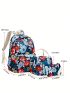 3pcs Bag Set Backpack Square Bag Flower Pattern