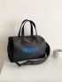 Double Handle Duffel Bag Letter Pattern