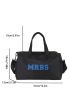 Double Handle Duffel Bag Letter Pattern