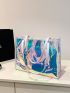 Clear Beach Bag With Inner Pouch Holographic Funky