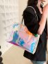 Clear Beach Bag With Inner Pouch Holographic Funky