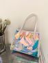 Clear Beach Bag With Inner Pouch Holographic Funky