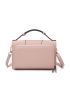 Letter Print Flap Square Bag PU Multi-Function