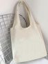 Small Shopper Bag Letter Print Double Handle