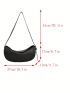 Litchi Embossed Hobo Bag Minimalist