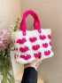 Two Tone Crochet Bag Heart Pattern