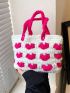 Two Tone Crochet Bag Heart Pattern