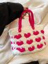 Two Tone Crochet Bag Heart Pattern