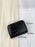 Crocodile Embossed Multiple Cards Slot With Zipper