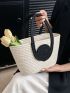 Colorblock Straw Bag Small Vacation