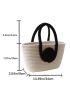 Colorblock Straw Bag Small Vacation