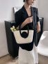 Colorblock Straw Bag Small Vacation