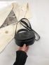 Minimalist Saddle Bag Mini Flap Black