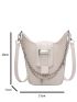 Lady Chain Bucket Crossbody White Bag