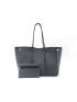 Minimalist Shopper Bag Gray With Coin Purse