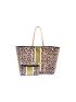 Leopard Pattern Shopper Bag With Coin Purse Double Handle