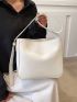 Letter Graphic Square Bag Medium White