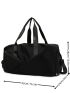 Minimalist Travel Bag Small Black Wet Dry Separation