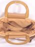 Minimalist Straw Bag Small Double Handle Vacation