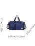 Letter Patch Decor Travel Bag Medium Waterproof For Gym