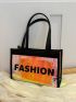 Clear Bag, Holographic Shoulder Tote Bag With Inner Pouch