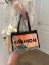 Clear Bag, Holographic Shoulder Tote Bag With Inner Pouch