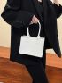 Minimalist Square Bag Mini Felt White