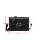 Minimalist Square Bag Small Flap Black