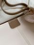 Minimalist Shoulder Tote Bag With Bag Charm Small