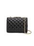 Quilted Square Bag Mini Flap Black