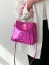 Crocodile Embossed Bucket Bag Small Funky