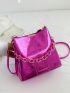 Crocodile Embossed Bucket Bag Small Funky