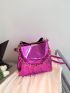 Crocodile Embossed Bucket Bag Small Funky